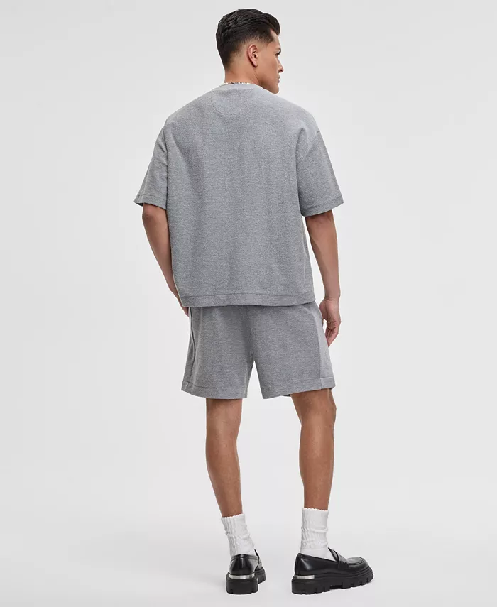 Alfani Mode Of One Men's Oversized-Fit Textured Sweatshirt & Regular-Fit 7" Reverse French Terry Shorts Exclusively At Macy's Men's Fashion & Accessories