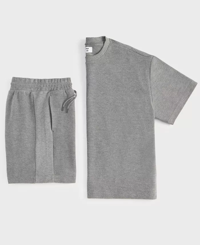Alfani Mode Of One Men's Oversized-Fit Textured Sweatshirt & Regular-Fit 7" Reverse French Terry Shorts Exclusively At Macy's Men's Fashion & Accessories
