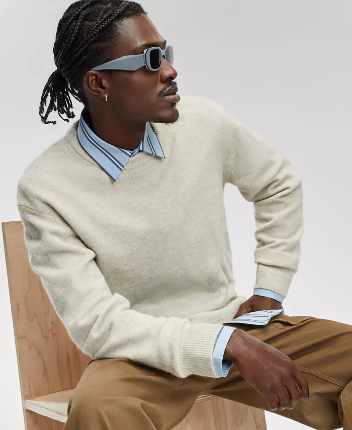 Alfani Mode Of One Men's Relaxed-Fit Cozy Sweater Created For Macy's Men's Fashion & Accessories