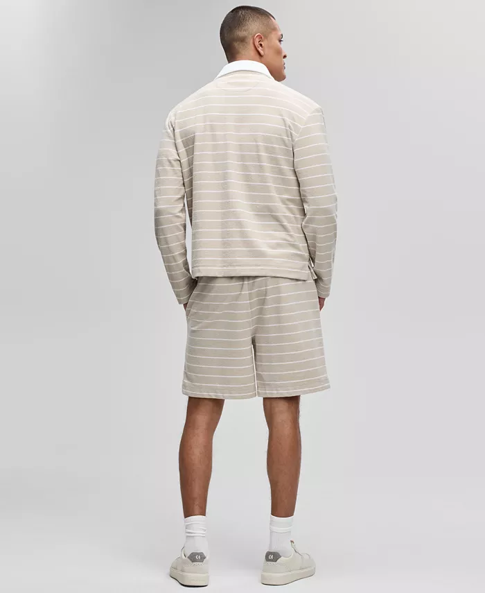 Alfani Mode Of One Men's Relaxed-Fit Striped Terry Pullover Top & Shorts Exclusively At Macy's Men's Fashion & Accessories