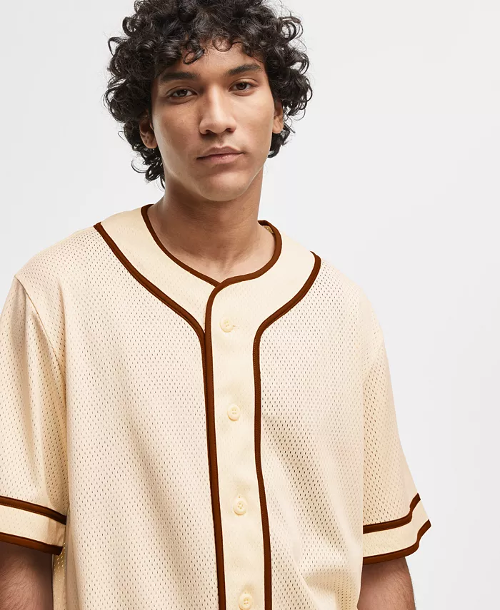 Alfani Mode Of One Men's Short-Sleeve Logo Baseball Shirt Exclusively At Macy's Men's Fashion & Accessories