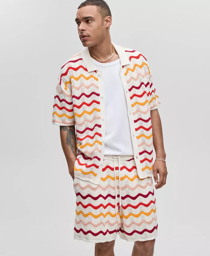 Alfani Mode Of One Men's Short-Sleeve Relaxed Gradient Sweater & Shorts Exclusively At Macy's Men's Fashion & Accessories