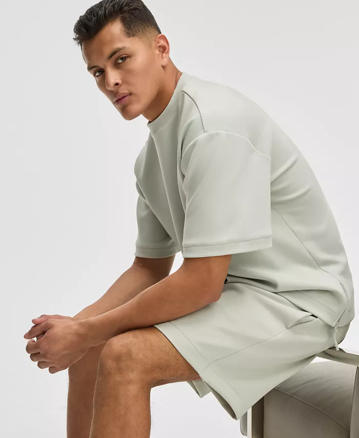 Alfani Mode Of One Men's Short Sleeve Sweatshirt & Pull-On Track Shorts Exclusively At Macy's Men's Fashion & Accessories