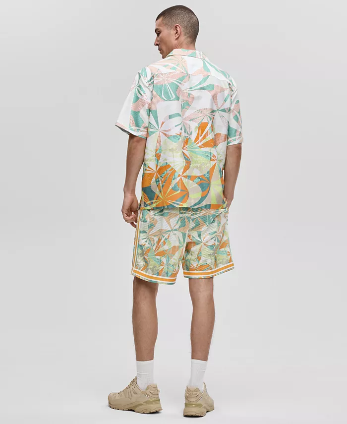 Alfani Mode Of One Men's Slick Play Camp Shirt & 7" Mesh Shorts Exclusively At Macy's Men's Fashion & Accessories