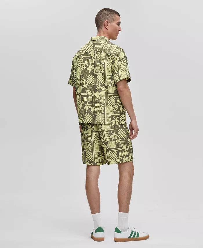 Alfani Mode Of One Men's Vacation Palm Camp Shirt & Shorts Exclusively At Macy's Men's Fashion & Accessories