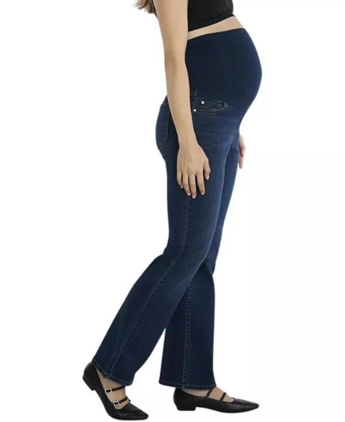 Alfani Motherhood Maternity Maternity Super Stretch Secret Fit Over The Belly Bootcut Jeans - Motherhood Women's Fashion Shoes & Accessories