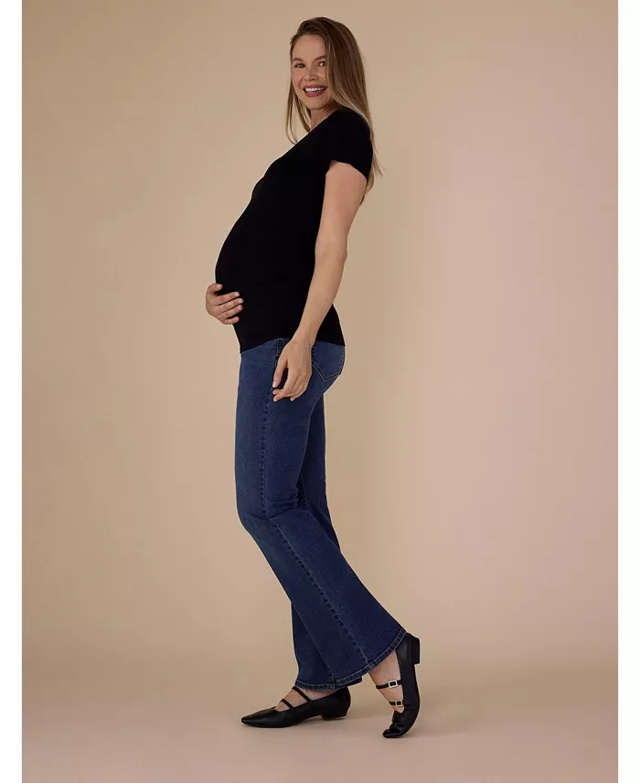 Alfani Motherhood Maternity Maternity Super Stretch Secret Fit Over The Belly Bootcut Jeans - Motherhood Women's Fashion Shoes & Accessories