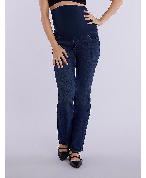 alfani Motherhood Maternity Maternity Super Stretch Secret Fit Over The Belly Bootcut Jeans - Motherhood Women's Fashion Shoes & Accessories