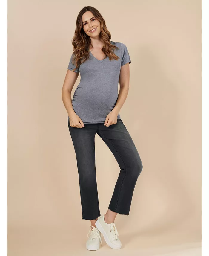 Alfani Motherhood Maternity Women's Secret Fit Over The Belly Slim Straight Leg Jeans - Motherhood Maternity Women's Fashion Shoes & Accessories