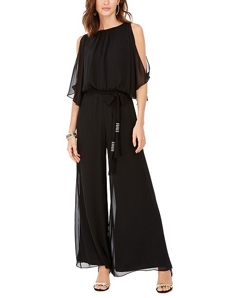 alfani MSK Blouson Jumpsuit Women's Fashion Shoes & Accessories
