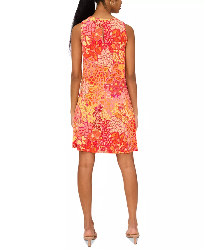 Alfani MSK Women's Printed Jersey Sleeveless Swing Dress Women's Fashion Shoes & Accessories