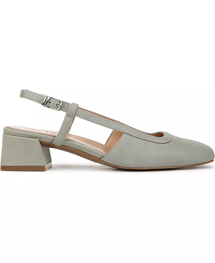 Alfani Naturalizer Block Heel Square Toe Leather Slingback Pumps Women's Fashion Shoes & Accessories