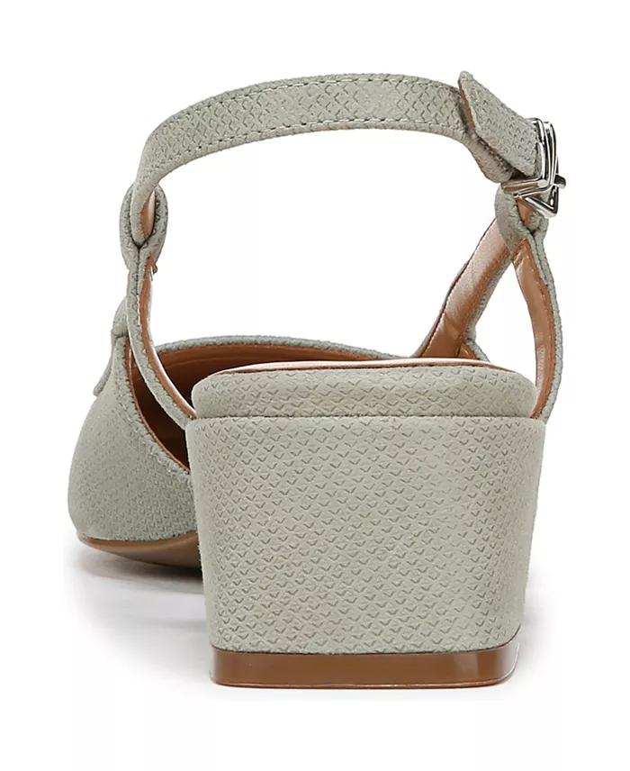 Alfani Naturalizer Block Heel Square Toe Leather Slingback Pumps Women's Fashion Shoes & Accessories