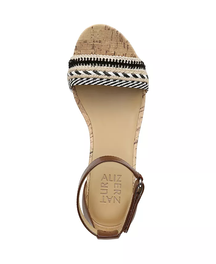 Alfani Naturalizer Women's Areda Ankle Strap Wedge Sandals Women's Fashion Shoes & Accessories