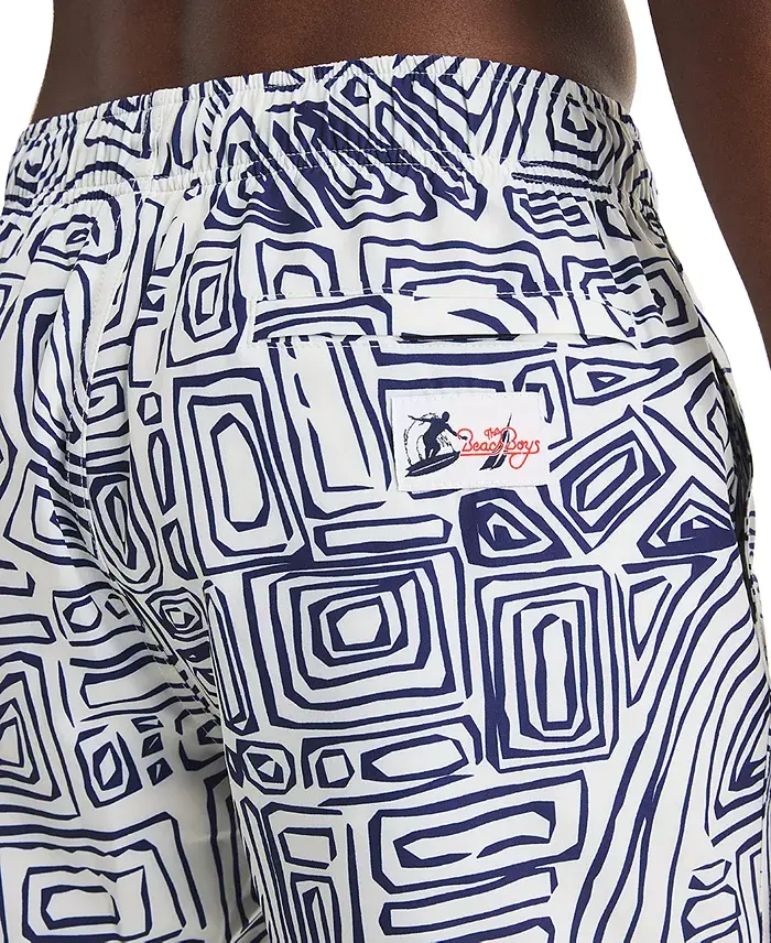Alfani Nautica Beach Boys X Men's Quick-Dry Wood-Grain Swim Trunks Men's Fashion & Accessories