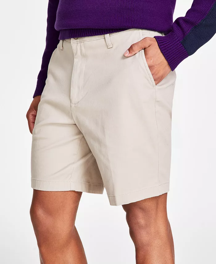 Alfani Nautica Classic-Fit 8.5” Stretch Chino Flat-Front Deck Short Men's Fashion & Accessories