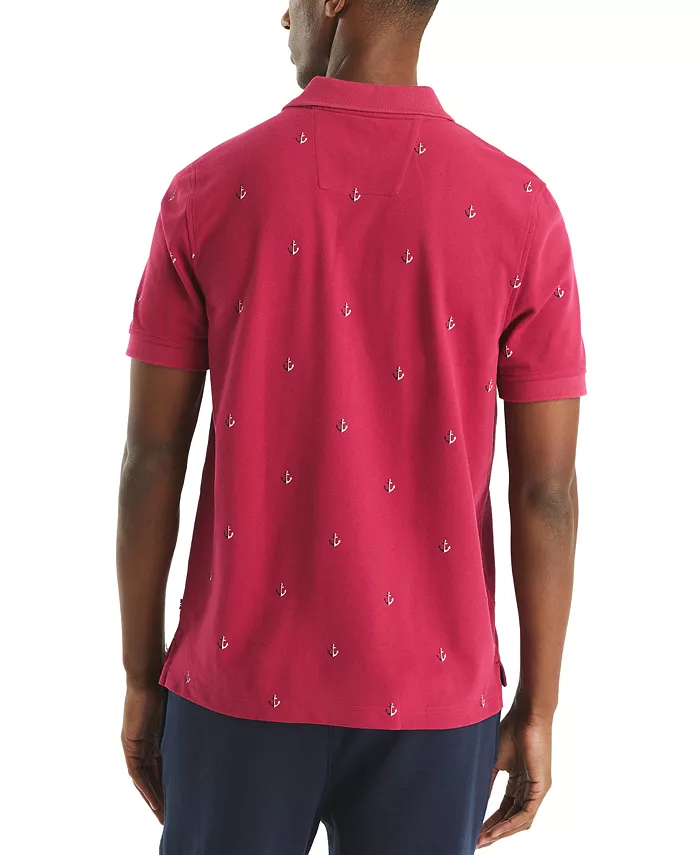 Alfani Nautica Men's Classic Fit Deck Printed Performance Polo Shirt Men's Fashion & Accessories