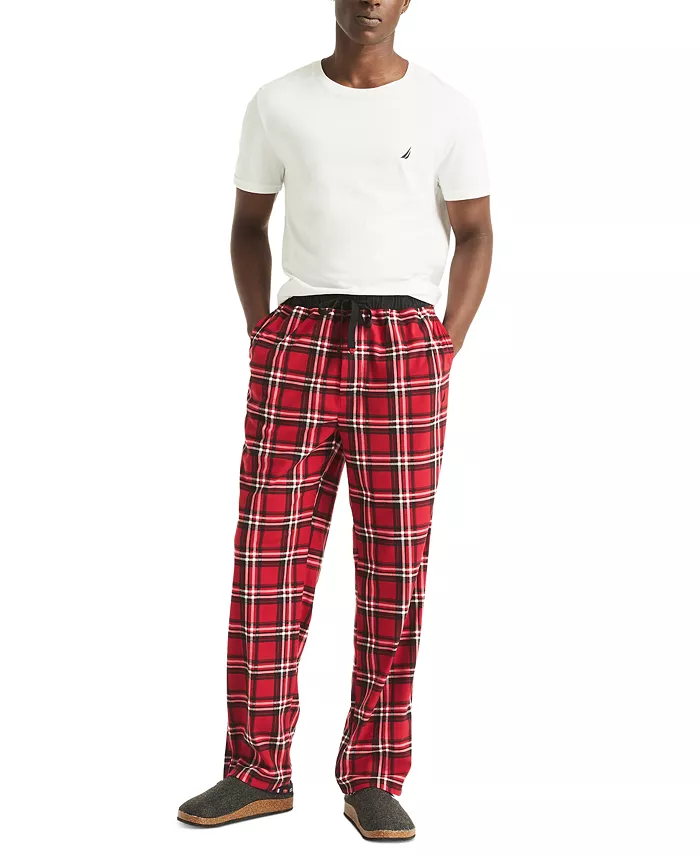 Alfani Nautica Men's Classic-Fit Plaid Fleece Pajama Pants Men's Fashion & Accessories