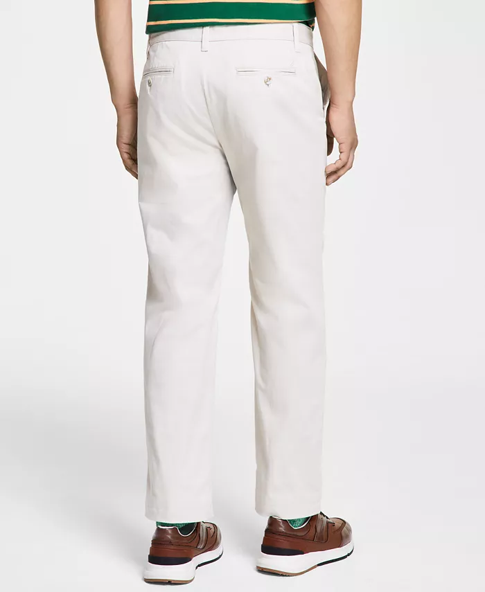 Alfani Nautica Men's Classic-Fit Stretch Solid Flat-Front Chino Deck Pants Men's Fashion & Accessories