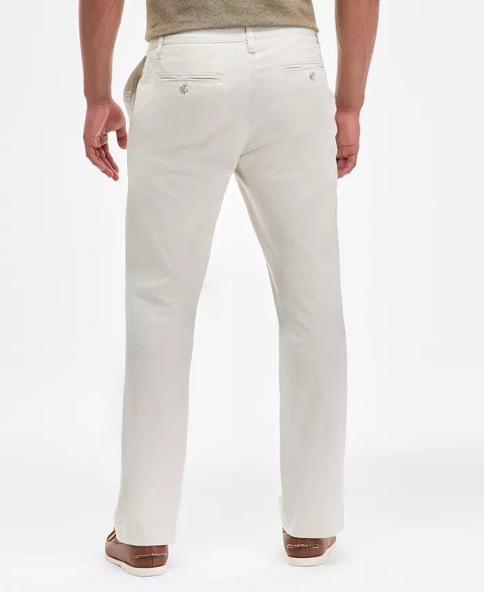 Alfani Nautica Men's Classic-Fit Stretch Solid Flat-Front Chino Deck Pants Men's Fashion & Accessories