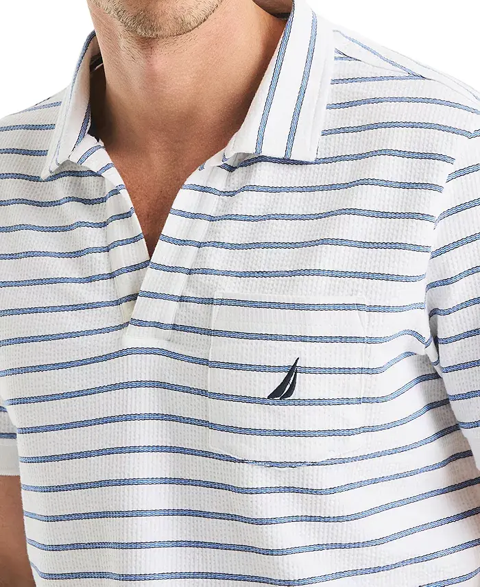 Alfani Nautica Men's Classic-Fit Stripe Seersucker Polo Shirt Men's Fashion & Accessories