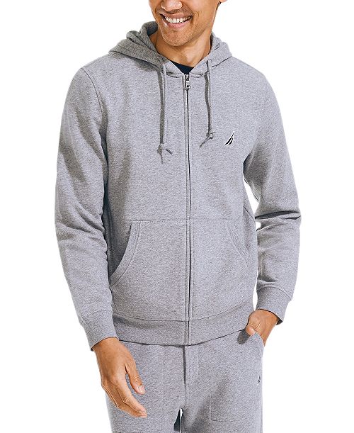 alfani Nautica Men's Classic-Fit Super Soft Knit Fleece Zip Hoodie Men's Fashion & Accessories