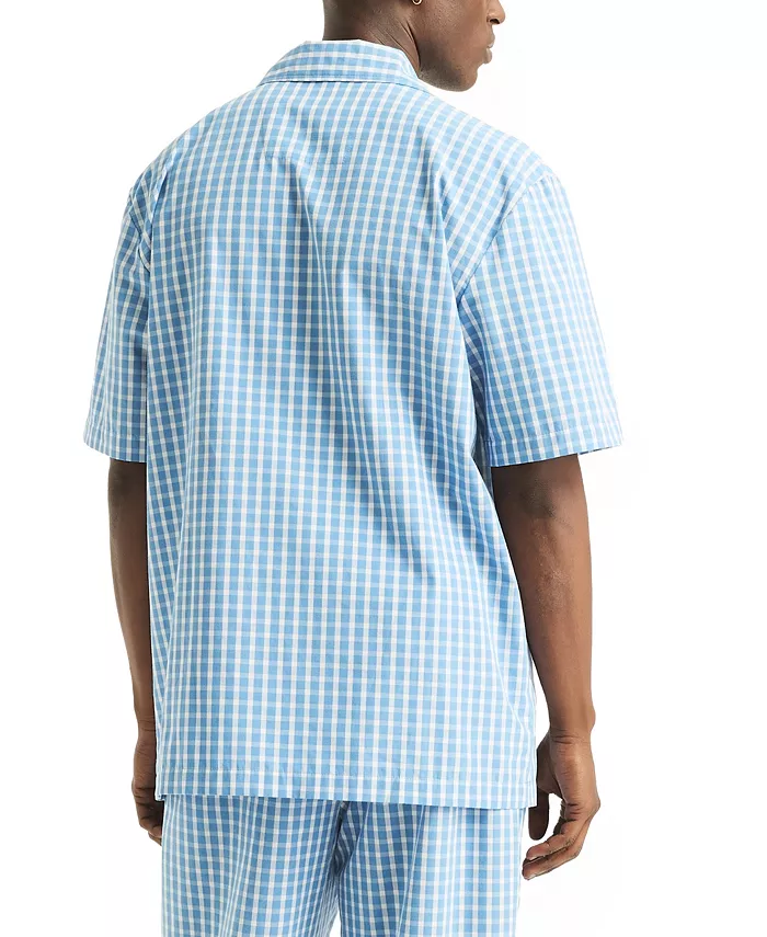 Alfani Nautica Men's Crafted Plaid Camp Sleep Pajama Shirt Men's Fashion & Accessories