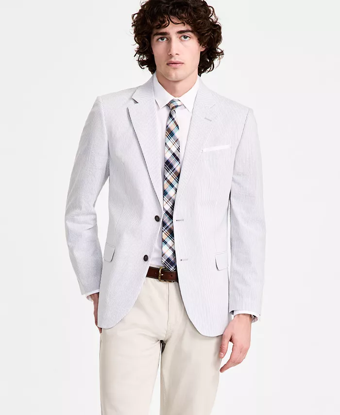 Alfani Nautica Men's Modern-Fit Seersucker Sport Coats Men's Fashion & Accessories