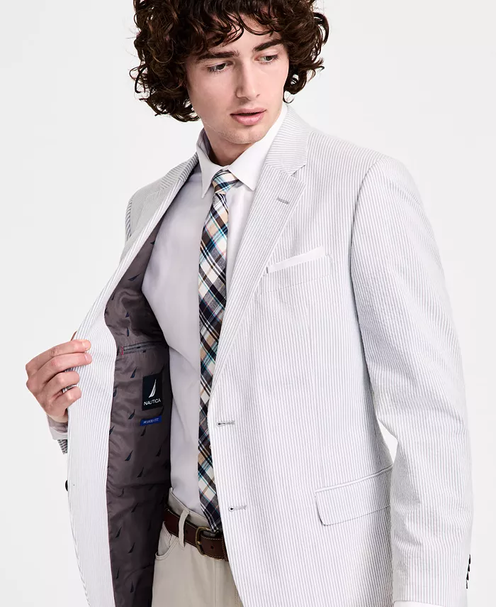 Alfani Nautica Men's Modern-Fit Seersucker Sport Coats Men's Fashion & Accessories