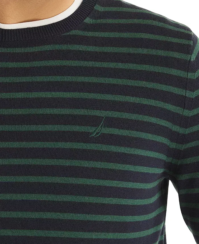 Alfani Nautica Men's Navtech Classic-Fit Stripe Crewneck Sweater Men's Fashion & Accessories