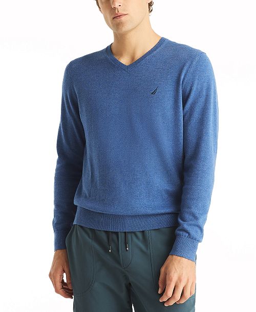 alfani Nautica Men's Navtech Performance Classic-Fit Soft V-Neck Sweater Men's Fashion & Accessories