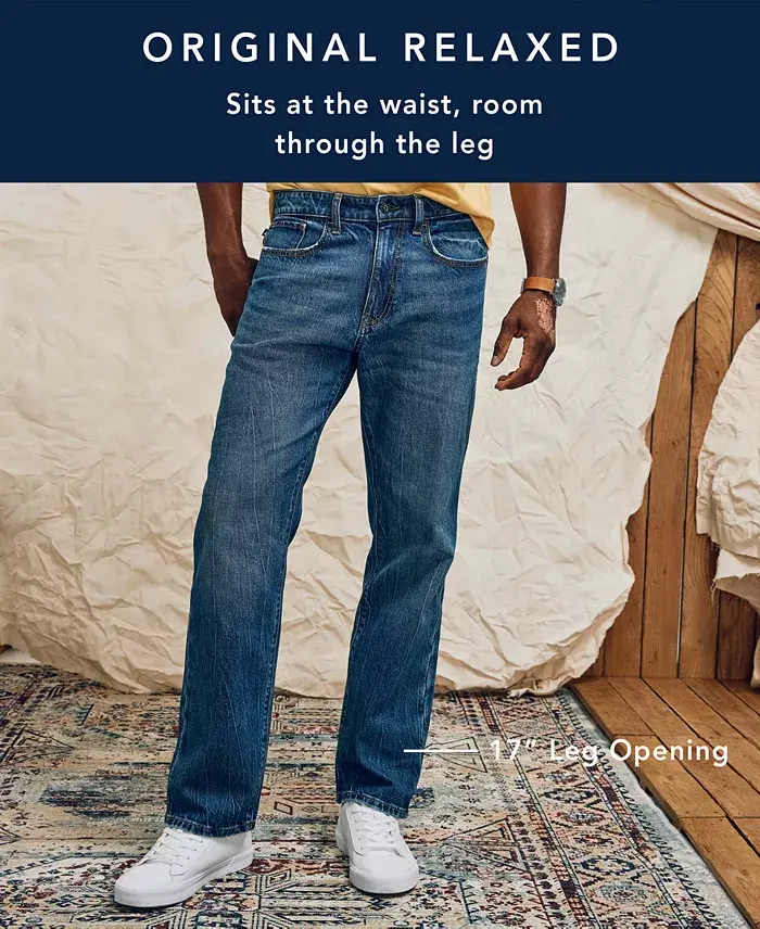 Alfani Nautica Men's Original Relaxed-Fit Stretch Denim 5-Pocket Jeans Men's Fashion & Accessories