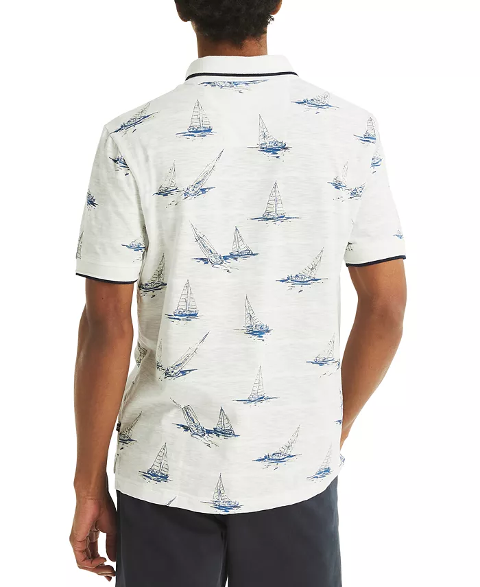 Alfani Nautica Men's Printed Sailboat Polo Shirt Men's Fashion & Accessories