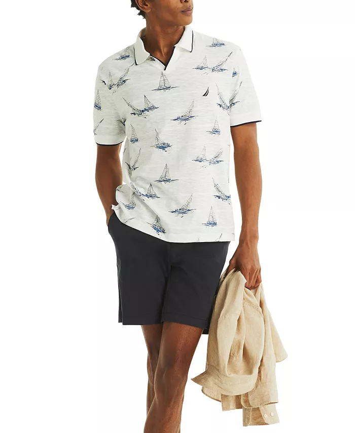 Alfani Nautica Men's Printed Sailboat Polo Shirt Men's Fashion & Accessories