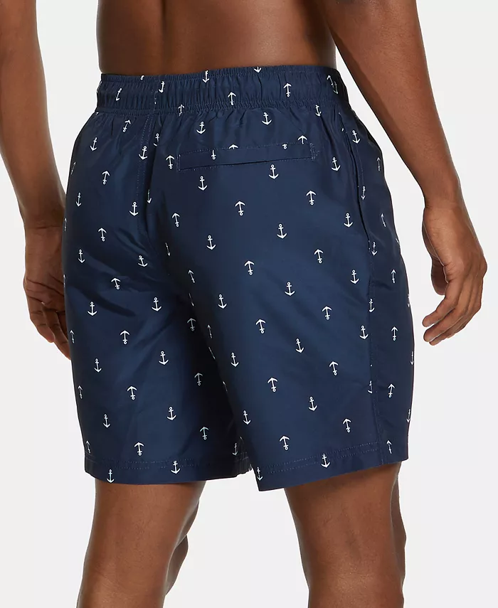Alfani Nautica Men's Quick-Dry Anchor-Print 8" Swim Trunks Men's Fashion & Accessories