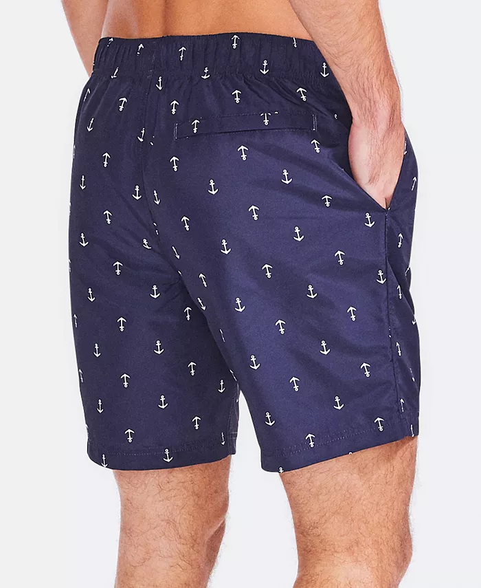 Alfani Nautica Men's Quick-Dry Anchor-Print 8" Swim Trunks Men's Fashion & Accessories