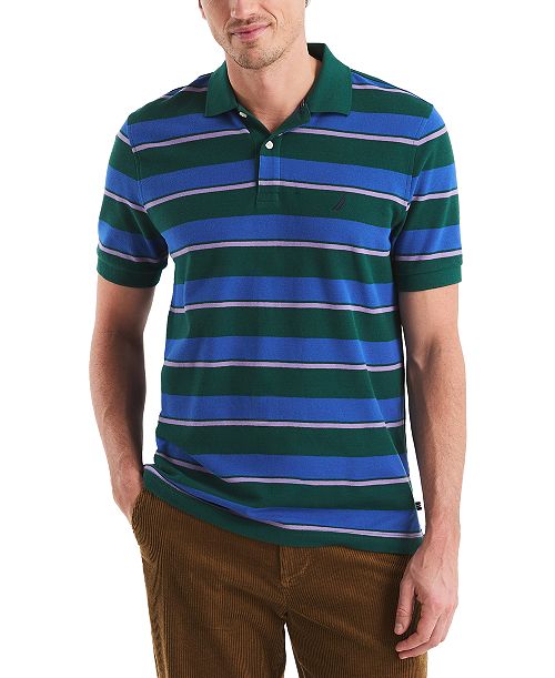 alfani Nautica Men's Striped Classic-Fit Deck Polo Shirt Men's Fashion & Accessories