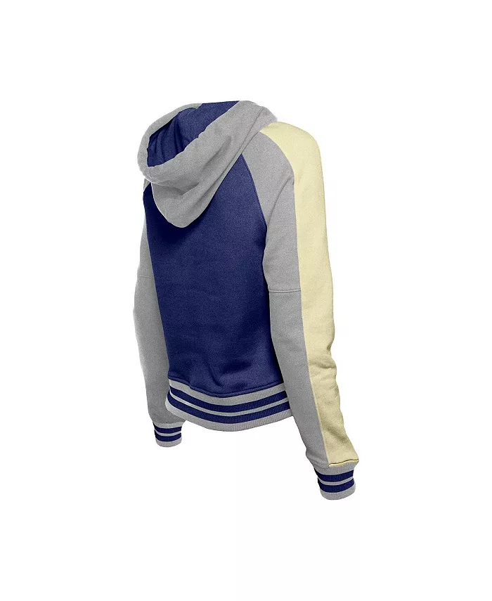 Alfani New Era Women's Royal Los Angeles Dodgers Cooperstown Collection Cropped Raglan Pullover Hoodie Sports Fan Shop