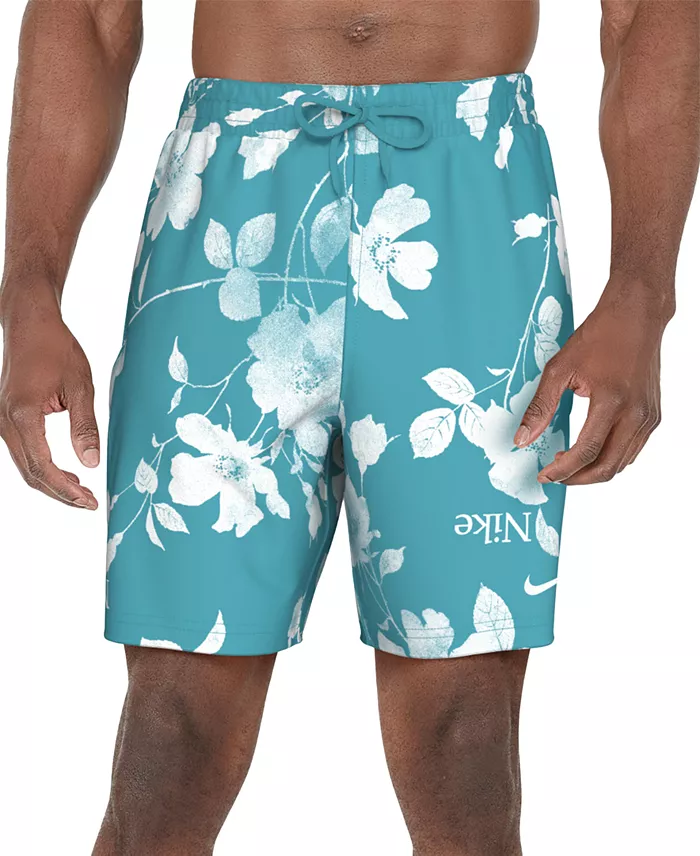 Alfani Nike Men's 7" Floral Print Volley Shorts With Boxer Liner Men's Fashion & Accessories