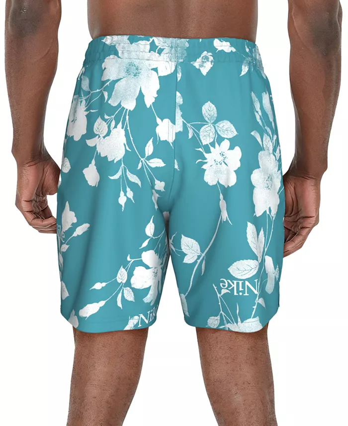 Alfani Nike Men's 7" Floral Print Volley Shorts With Boxer Liner Men's Fashion & Accessories