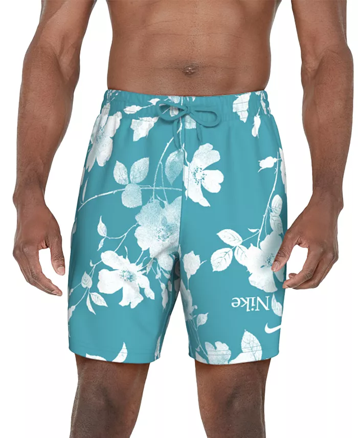 Alfani Nike Men's 7" Floral Print Volley Shorts With Boxer Liner Men's Fashion & Accessories