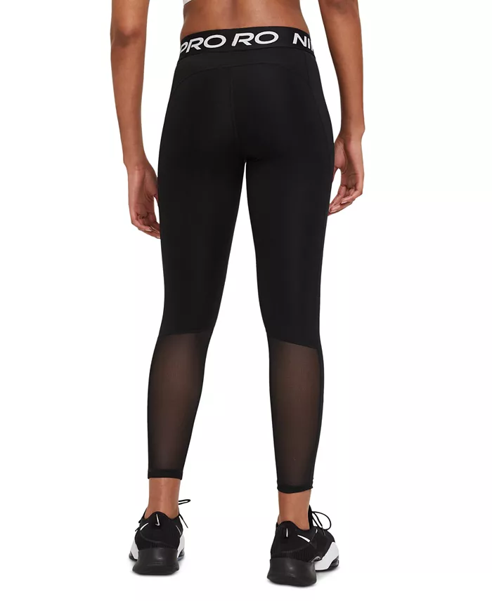 Alfani Nike Pro Women's Mid-Rise Mesh-Paneled Leggings Women's Fashion Shoes & Accessories