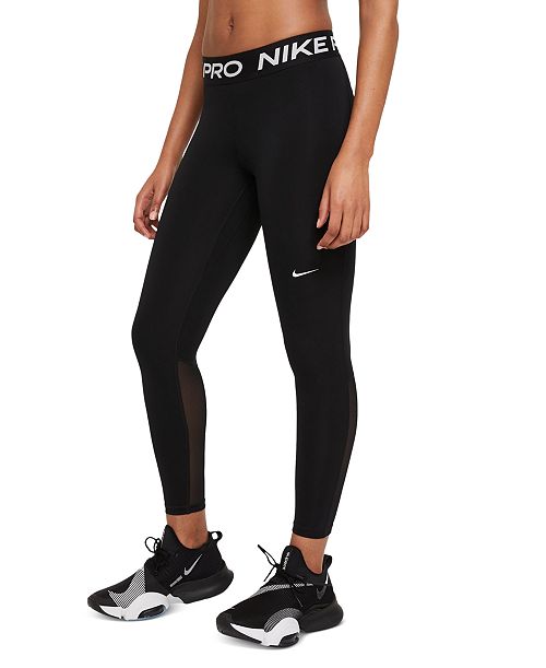 alfani Nike Pro Women's Mid-Rise Mesh-Paneled Leggings Women's Fashion Shoes & Accessories