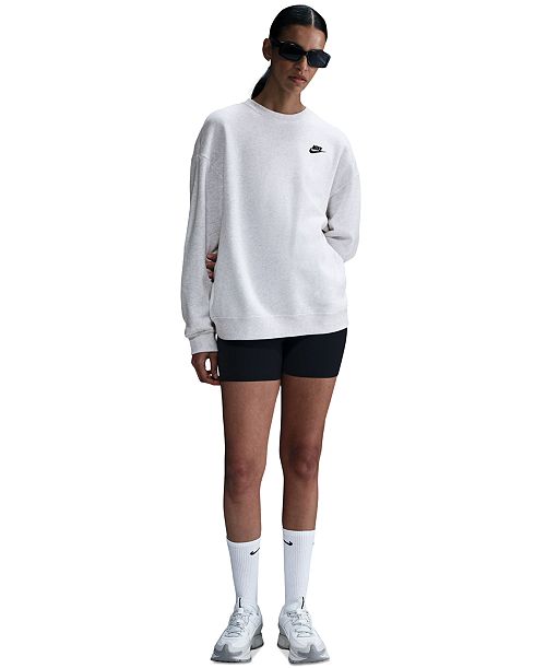 alfani Nike Sportswear Women's Club Fleece Loose Crewneck Sweatshirt Women's Fashion Shoes & Accessories