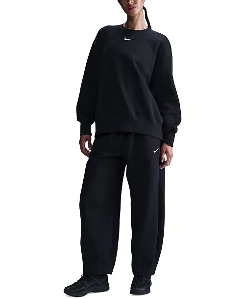 alfani Nike Sportswear Women's Phoenix Fleece Oversized Crewneck Sweatshirt Women's Fashion Shoes & Accessories