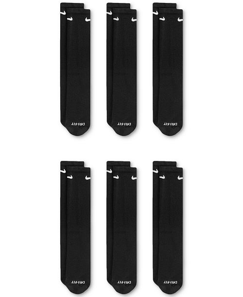 alfani Nike Unisex Everyday Plus Cushioned Training Crew Socks (6 Pairs) Men's Fashion & Accessories