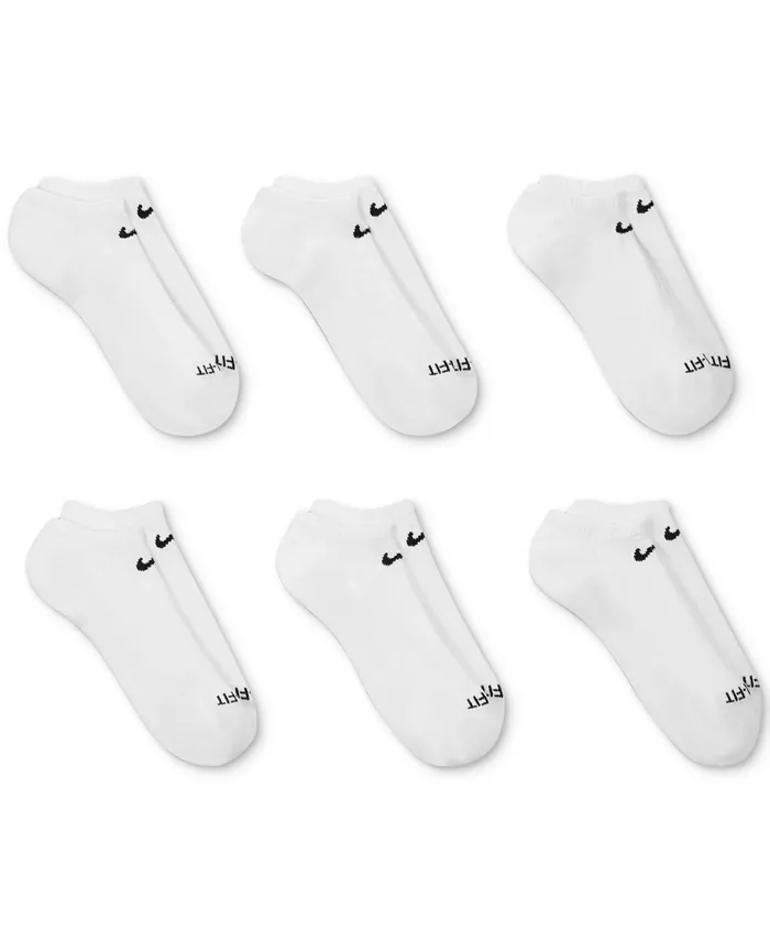 Alfani Nike Unisex Everyday Plus Cushioned Training No-Show Socks 6 Pairs Men's Fashion & Accessories