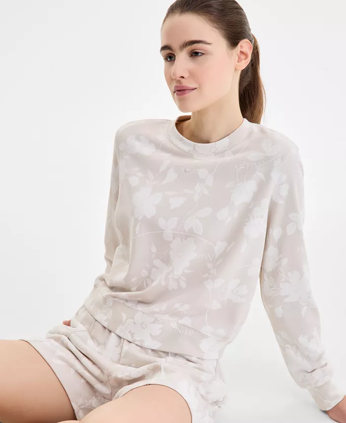 Alfani Nike Women's Classic Printed Crewneck Sweatshirt Women's Fashion Shoes & Accessories