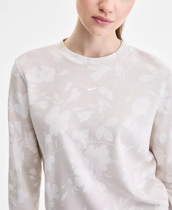 Alfani Nike Women's Classic Printed Crewneck Sweatshirt Women's Fashion Shoes & Accessories