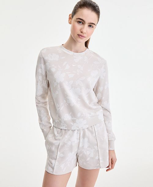 alfani Nike Women's Classic Printed Crewneck Sweatshirt Women's Fashion Shoes & Accessories